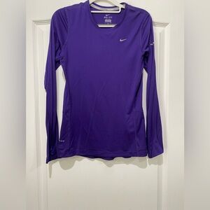 Nike Women's Vibrant Purple Long Sleeve Tee